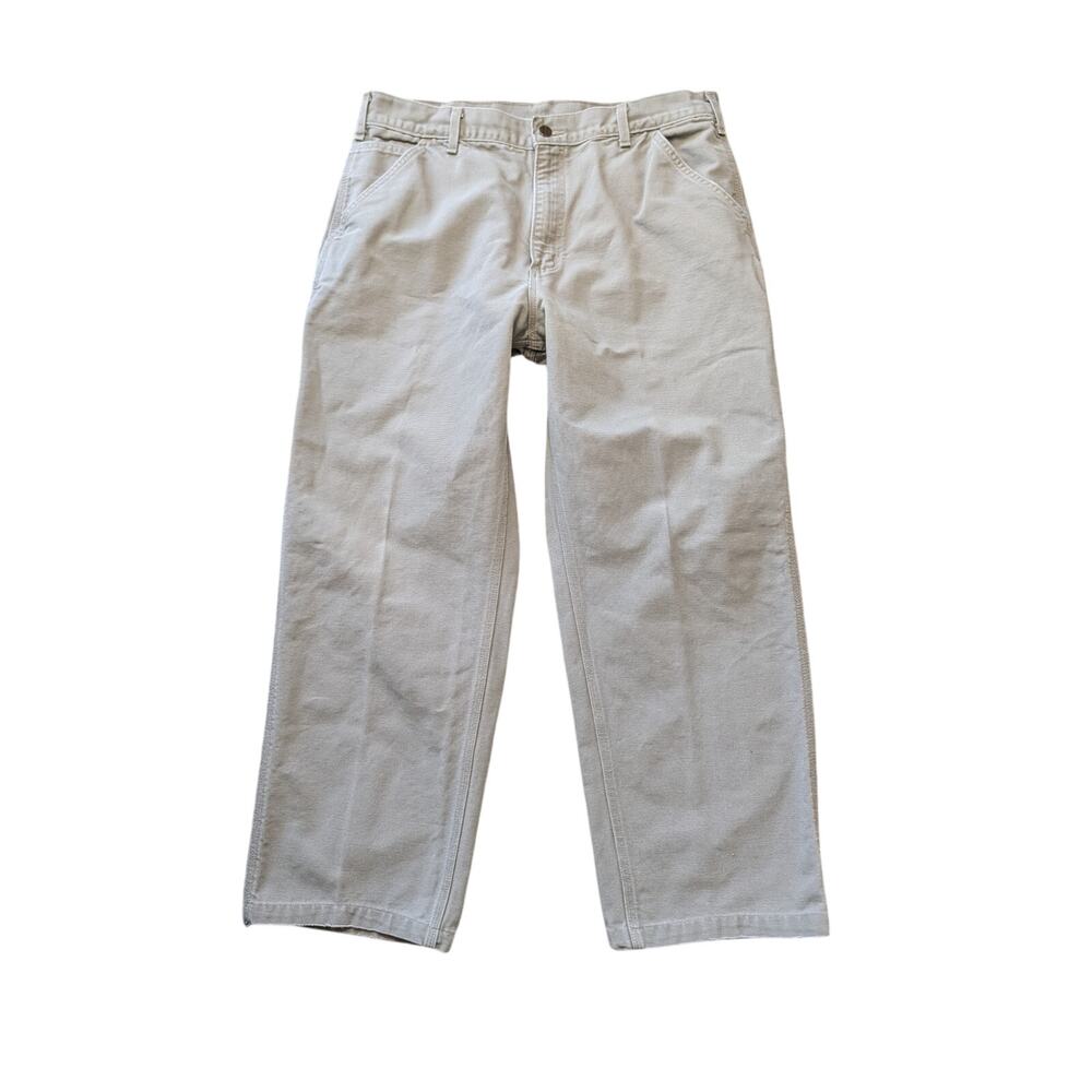 Carhartt Vintage Y2K Men's Dungaree Fit Canvas Carpenter Work Pants Tan 36x30